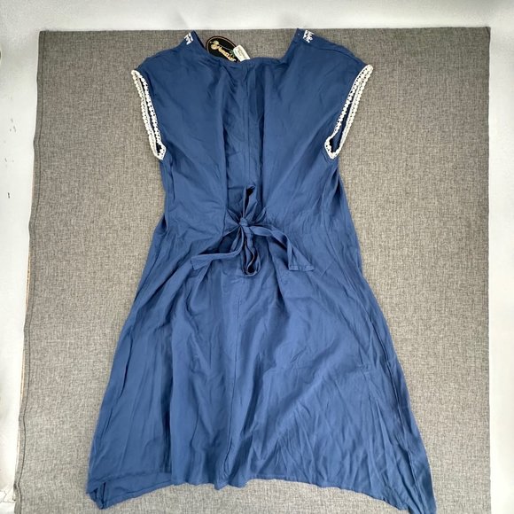 Shoreline Wear Embroidered Dress Floral Blue Small Brand New - Picture 11 of 15